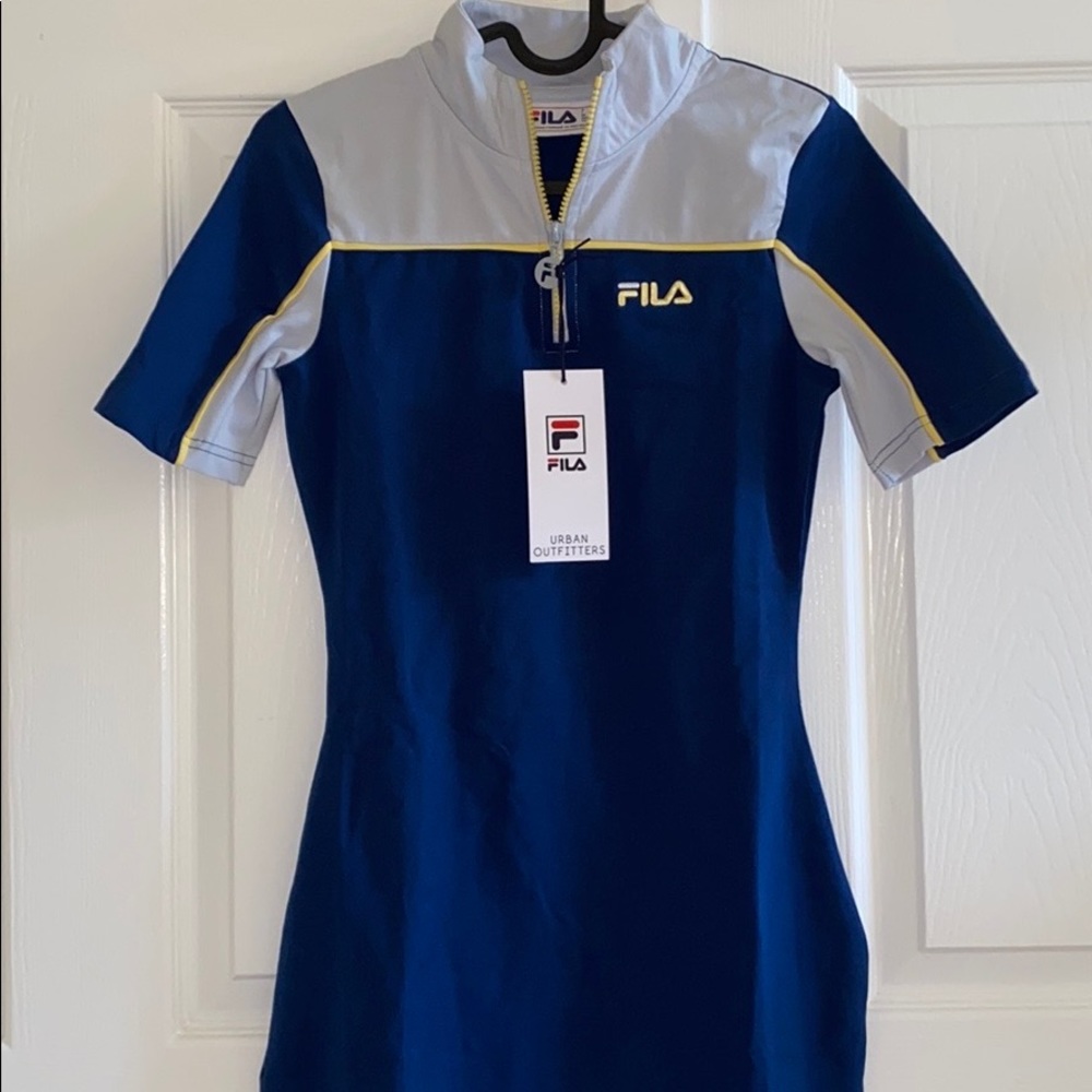BNWT UO Exclusive Fila Blue Bodycon Dress